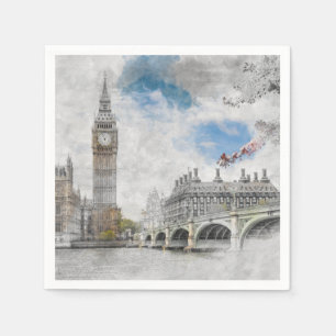 Big Ben London Travel – Vintage British Party Napkins
