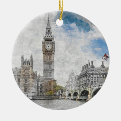 Big Ben London United Kingdom Ceramic Ornament