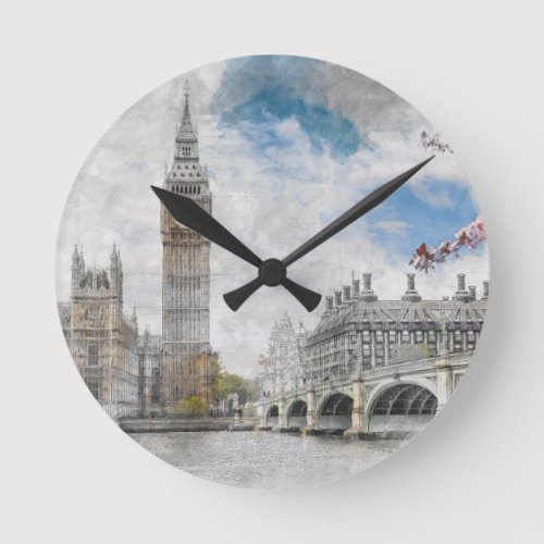 Big Ben London United Kingdom Round Clock