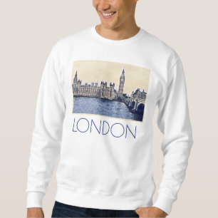 Big Ben London Watercolor art Sweatshirt