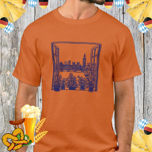 Big Ben London Window View UK Travel Souvenir T-Shirt