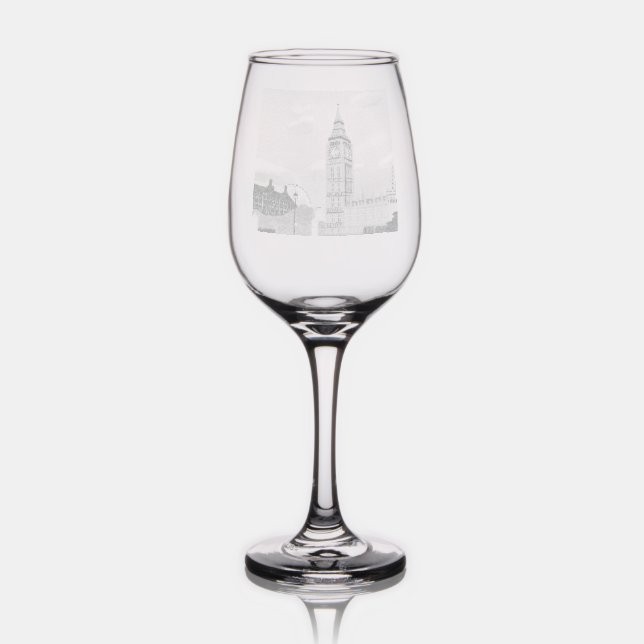 Big Ben London wine glasses  (Glassware)