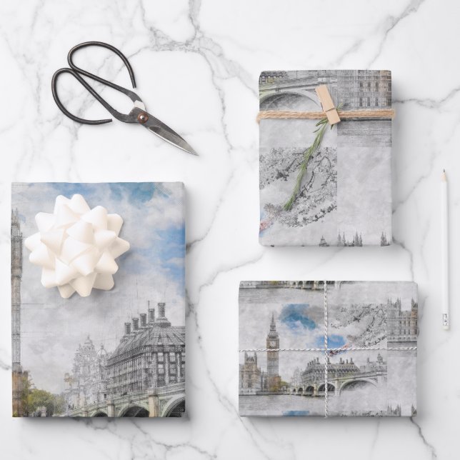 Big Ben London Wrapping Paper – UK Travel  (Front)