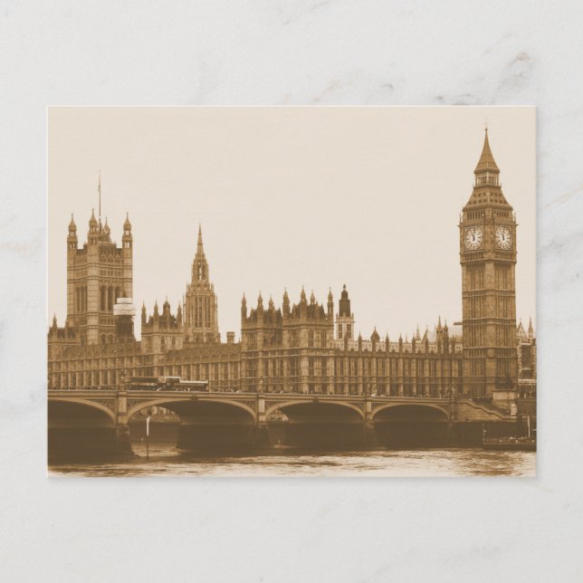 Big Ben - Parliament - Westminster Bridge Postcard (Front)
