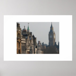 Big Ben peeks over the skyline Poster