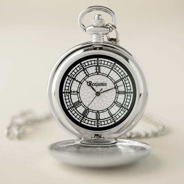 Big Ben Pocket Watch Silver (Inside)