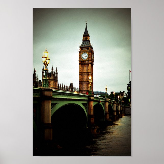 Big Ben Queen Elizabeth Tower Westminster Bridge Poster (Front)