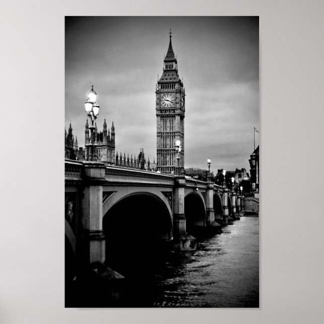 Big Ben Queen Elizabeth Tower Westminster Bridge Poster (Front)