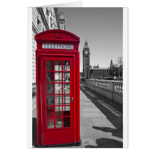 Big Ben Red Telephone box Cards (Front)
