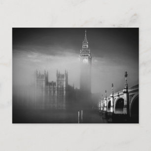 Big Ben Through The Fog Postcard