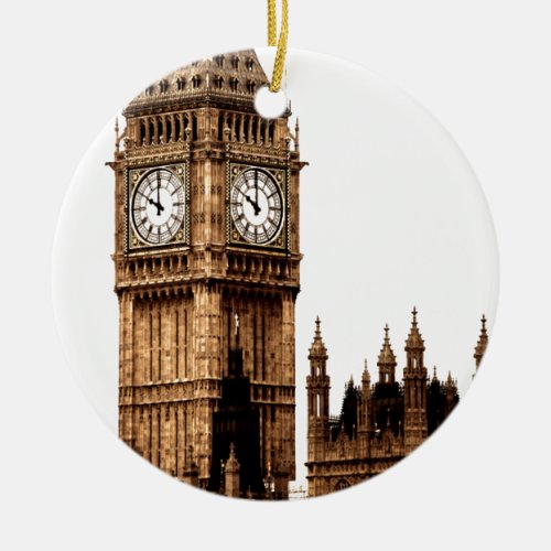 Big Ben Tower London City United Kingdom Ceramic Ornament