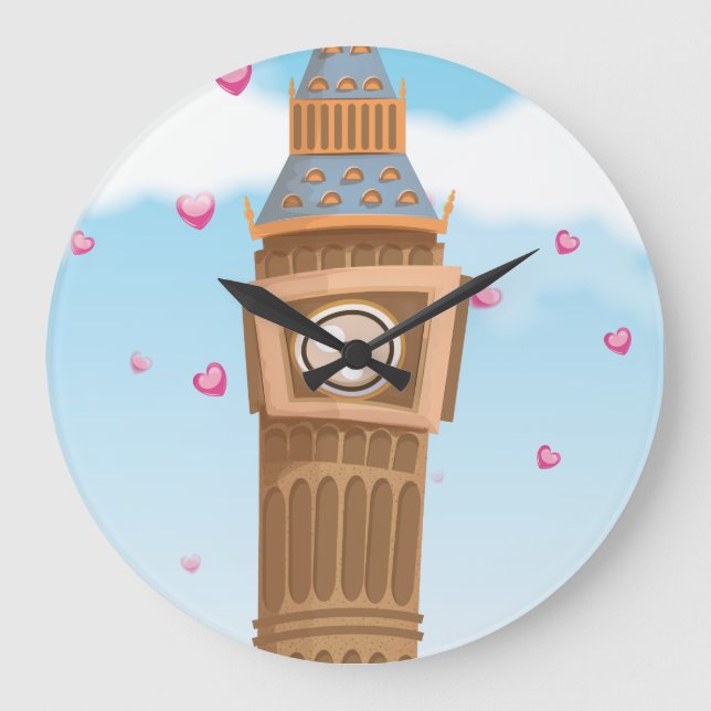 Big Ben Westminster Clock Tower cartoon (Front)