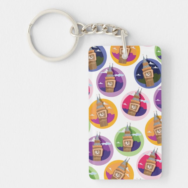 Big Ben Westminster Clock Tower Keychain (Front)