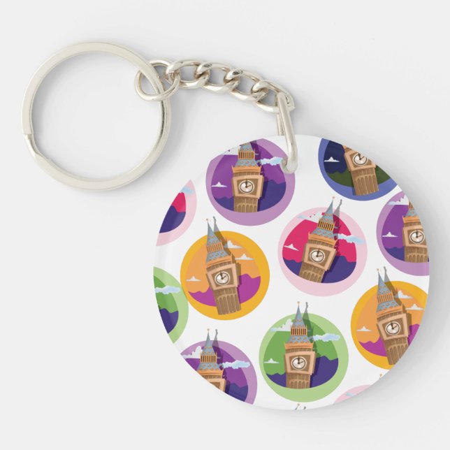 Big Ben Westminster Clock Tower Keychain (Front)