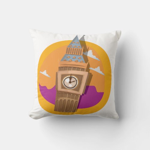 Big Ben Westminster Clock Tower Throw Pillow