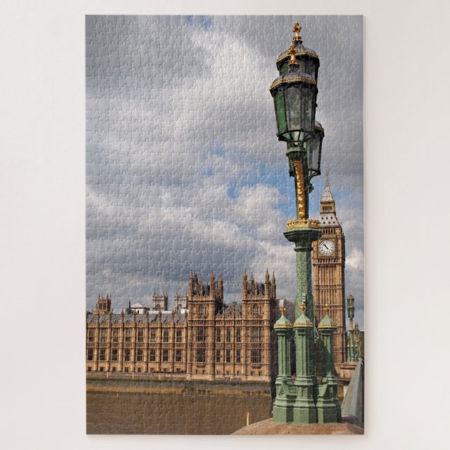Big Ben with light in London Jigsaw Puzzle (Vertical)
