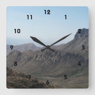 Big Bend Mountain View Square Wall Clock