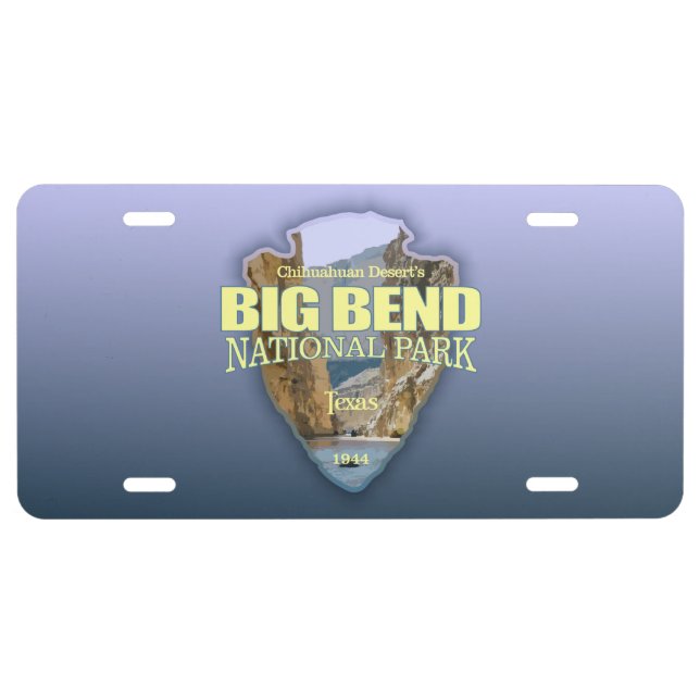 Big Bend National Park (arrowhead) License Plate (Front)