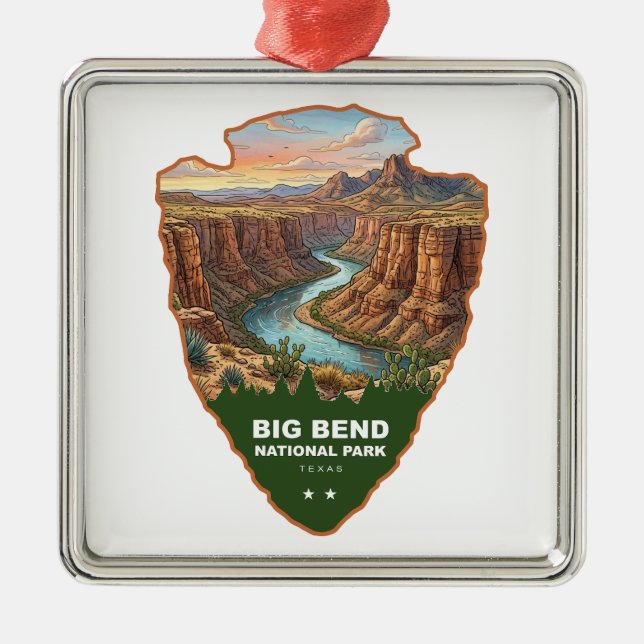 Big Bend National Park Arrowhead Metal Ornament (Front)