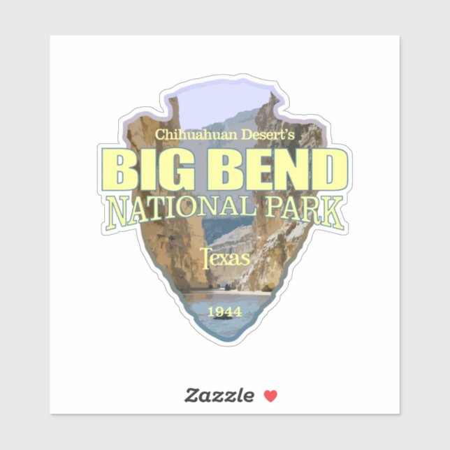 Big Bend National Park (arrowhead) Sticker (Sheet)