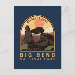 Big Bend National Park Balanced Rock Emblem Postcard