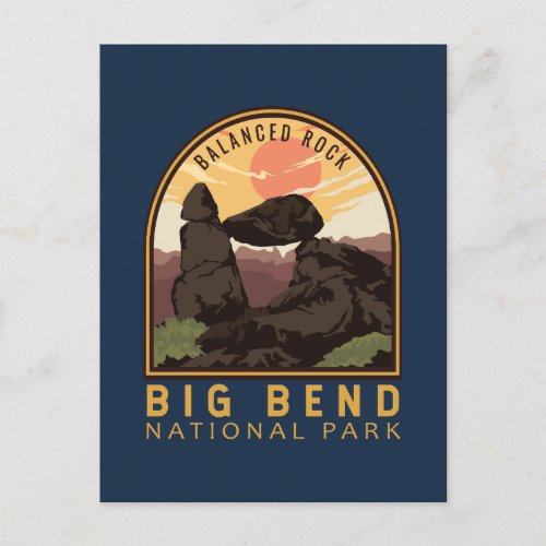Big Bend National Park Balanced Rock Emblem Postcard