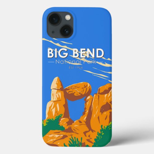 Big Bend National Park Balanced Rock Vintage iPhone 13 Case