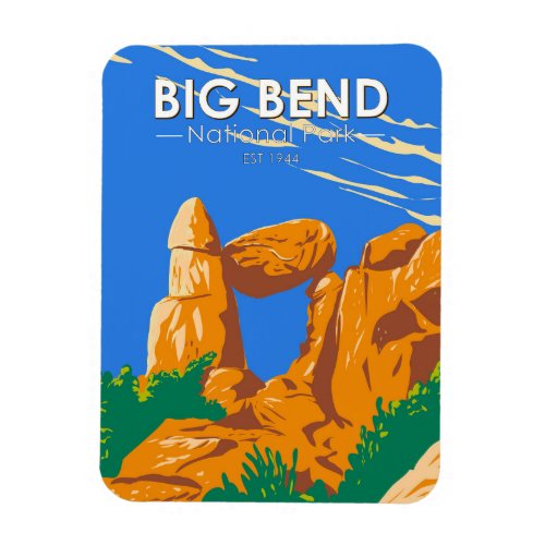 Big Bend National Park Balanced Rock Vintage Magnet