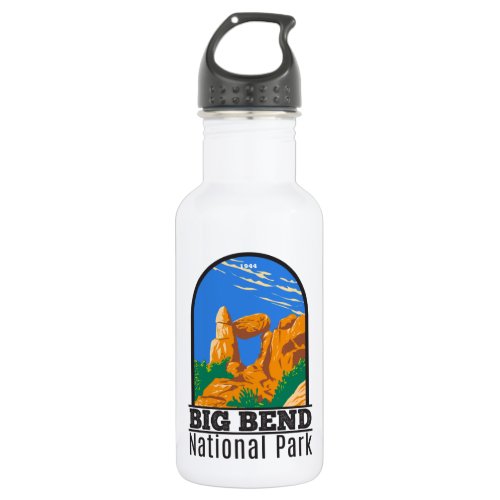 Big Bend National Park Balanced Rock Vintage Stainless Steel Water Bottle