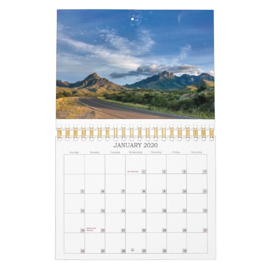 Big Bend National Park Calendar