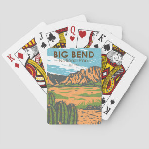 Big Bend National Park Chihuahuan Desert Vintage Poker Cards