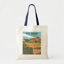  Big Bend National Park Chihuahuan Desert Vintage Tote Bag