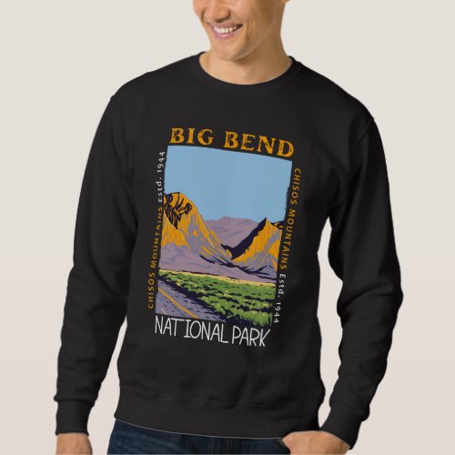  Big Bend National Park Chisos Mountain Distressed Sweatshirt