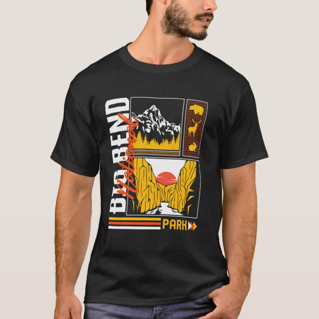 Big Bend National Park Chisos Mountain Texas Hikin T-Shirt (Front)