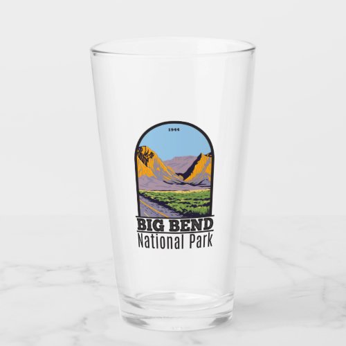 Big Bend National Park Chisos Mountains Vintage  Glass