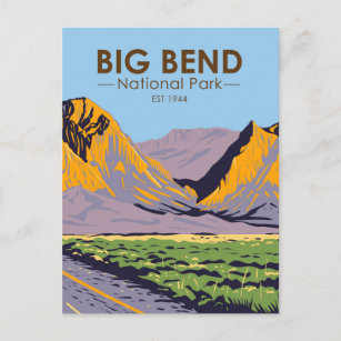  Big Bend National Park Chisos Mountains Vintage Postcard