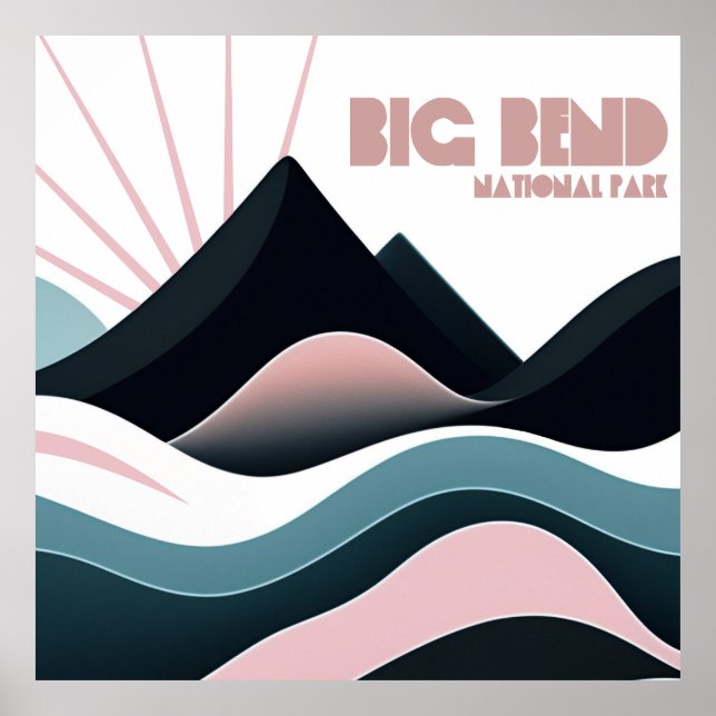 Big Bend National Park Colored Hills Poster (Front)