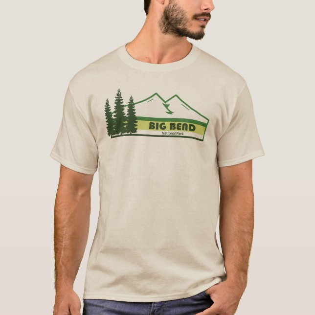 Big Bend National Park Green Stripes T-Shirt (Front)