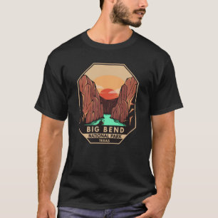 Big Bend National Park Kayak Retro Emblem T-Shirt