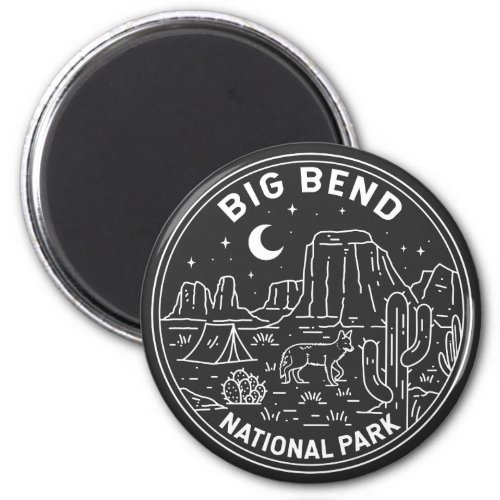 Big Bend National Park Monoline  Magnet