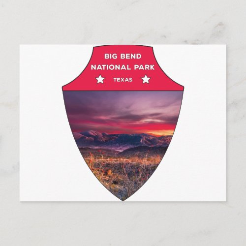 Big Bend National Park Mountain Sunset Texas Postcard