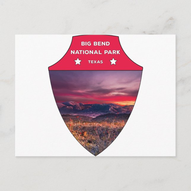 Big Bend National Park Mountain Sunset Texas Postcard (Front)