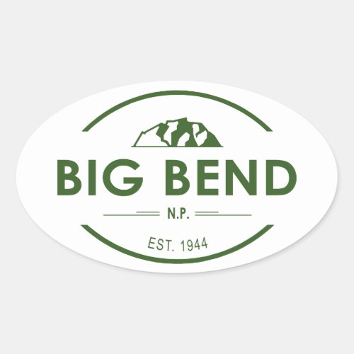 Big Bend National Park Oval Sticker