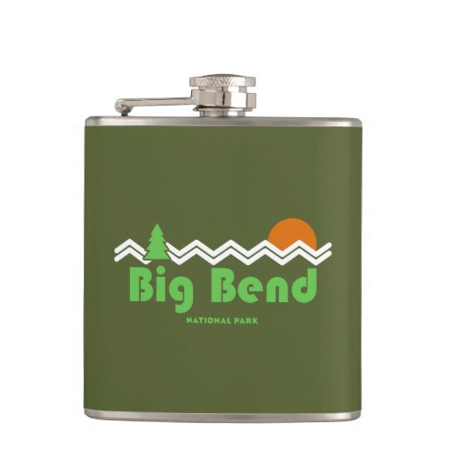 Big Bend National Park Retro Flask