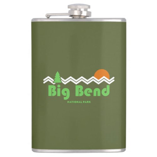 Big Bend National Park Retro Flask