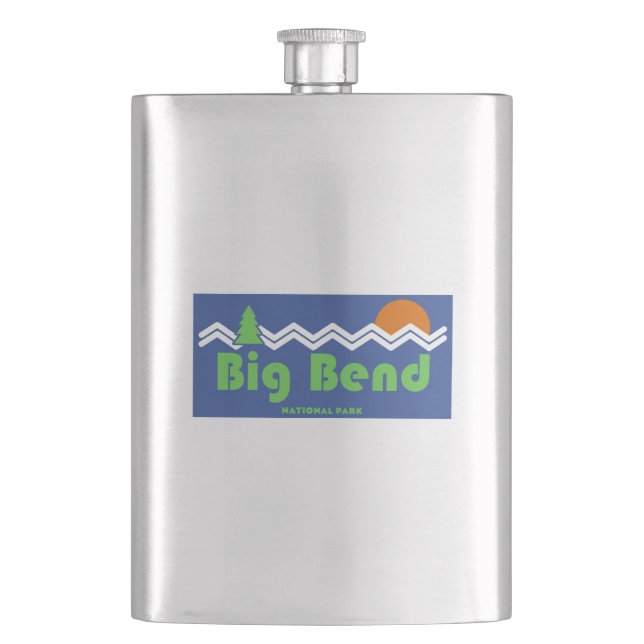 Big Bend National Park Retro Flask (Front)