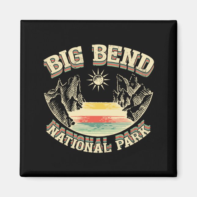Big Bend National Park Retro Magnet (Front)