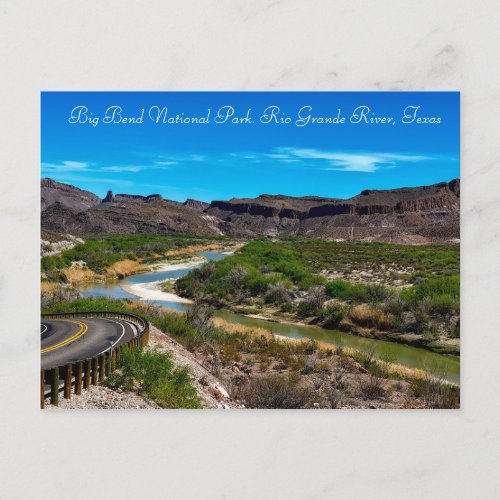 Big Bend National Park Rio Grande River Texas Postcard