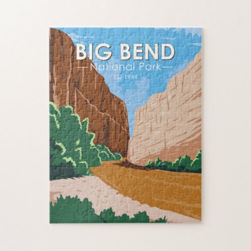  Big Bend National Park Rio Grande Vintage Jigsaw Puzzle