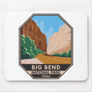 Big Bend National Park Rio Grande Vintage  Mouse Pad
